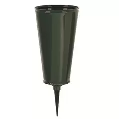Memorial Vase 4" Green Small Flat Bottom