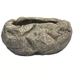 MCarr 6.5" Irregular Stone Pot Dark Brown
