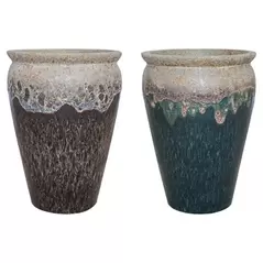 MCarr 12pc Tall Wide Mouth Jar Planter Pallet Mixed Colors