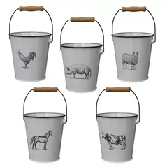 Panacea 7.5" Milkhouse Farm Animal Bucket Planter