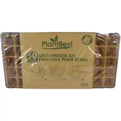 PlantBest 50 Coconut Coir Pot Greenhouse Kit