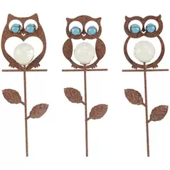 E-V 24pc Illum Owl Pot Sticker Display