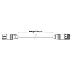 Fluence Light Bar DC Extender, 12' (3658mm), M16 to M16, Threaded 10/CS