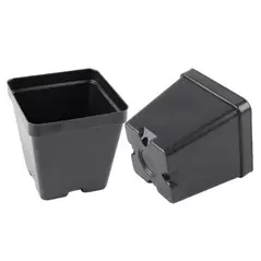 Grower Select 03.50 Square Ps Vacuum Formed Pot Black 684/CS