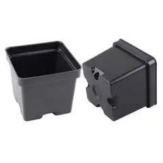 Grower Select 04.50 Square Ps Vacuum Formed Pot Black 450/CS
