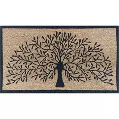DHTG 20"x30" Beautiful Tree Rubber Backed Coir Outdoor Doormat