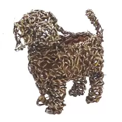 Gardener Select 11" Small Dog Rattan Rope Topiary 12/CS