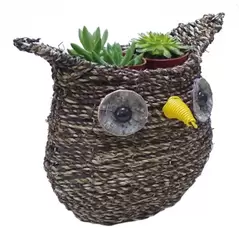 Gardener Select 9.5" Medium Owl Rattan Rope Topiary 12/CS