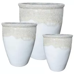 MCarr 6PC Large Rim Pltr Plt Volcanic White