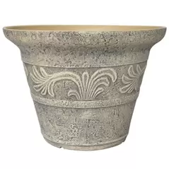 GROWER SELECT ENVIROBLEND 16IN TUMBLED SCROLL PLANTER STONE 12/CS