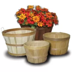Grower Select Half Bushel Basket With 2 Loop Handle Brown 12/CS 27CS/PL