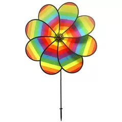 Gardener Select 39x61 Large Flower Pinwheel Rainbow