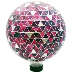 Gardener Select 10" Purple Triangular Collage Garden Globe
