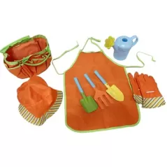 Gardener Select 8pc Kids Tool Set - Trowel, Fork, Spade, Apron, Gloves, Bag, Hat, Watering Can