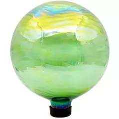 Gardener Select 10" Green Textured Orb Glass Garden Globe