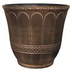 Grower Select 20.00 Scalloped Flare Planter Warm Copper 11.1gal Soil Vol 11/CS - 20in OD x 16in T