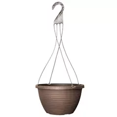 Grower Select 12.00 Dune Hanging Basket with Hanger Brushed Champagne 50/CS