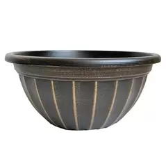 Grower Select 12.00 Serenity Bowl Black / Gold 1.24gal 72/CS - 12in OD x 5.43in H