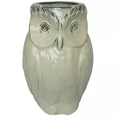 MCarr 18" Owl Planter Light Cream