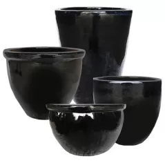 MCarr 26PC Mixed Planter Plt Glossy Black