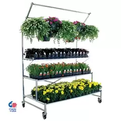 Poly-Tex Tri-Step Display Includes Casters & Purlin