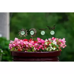 E-V 24pc Celestial Garden Critter Pot Stakes Asst