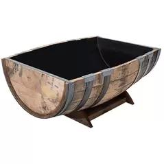 Real Wood 26"x35" Oak Barrel Garden Planter