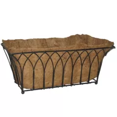 Grower Select 22.00 Floor Planter w/ Ball Feet w/ Plastic Lined Coco Liner and Hangtag - 3.95gal/15L Soil Volume Capacity