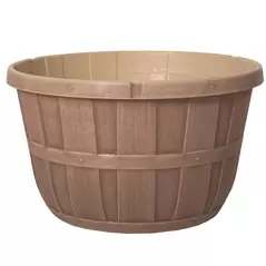 GROWER SELECT 10IN BUSHEL POT TAN W/BROWN WASH 24/CS