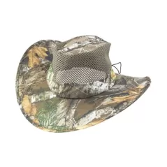 The Pop Hat Realtree Edge Camo Pattern Hat With Brown Mesh Poly Blend, 16" Brim, Packable, One Size Fits Most