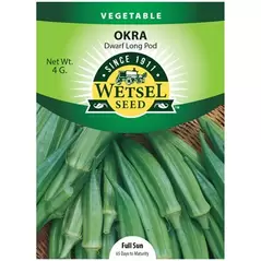 Okra, Long Pod Green - 4 grams
