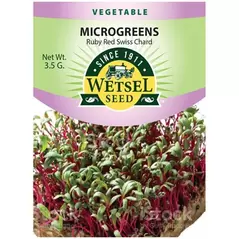 Microgreens, Ruby Red Swiss Chard - 3.5 Gram