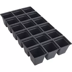 DLN DPS1801 STD PEREN SQ SHT-O-POTS BLACK 100/CS 36CS/PL