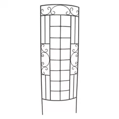 Panacea 72" Romantic Curved Trellis Black