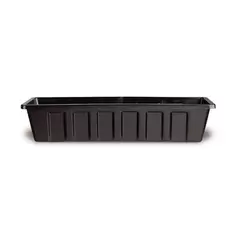 Novelty 30" Polypro Flower Box Planter Black