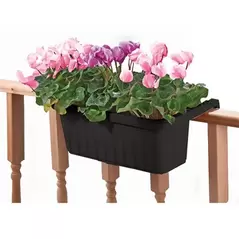 Apollo 24" Adjustable Railing Planter Black