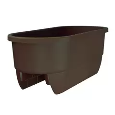 Apollo 24" Dual Deck Rail Planter Mocha