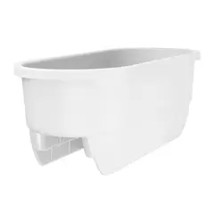 Apollo 24" Dual Deck Rail Planter White