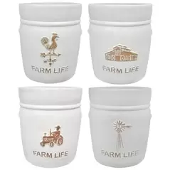 MCarr 30pc Farm Life Planter Pallet Scraped White