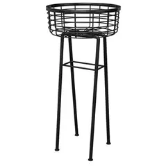 Panacea 24" Modern Farmhouse Basket Plant Stand