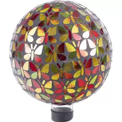E-V 10" Sunburst Butterfly Mosaic Gazing Globe