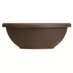 HC 12" Garden Bowl Planter Chocolate w/ Removable Drain Plugs Akro Mils