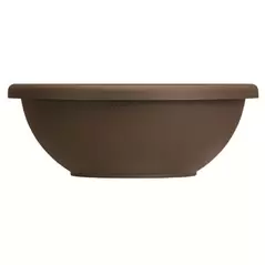 HC 14" Garden Bowl Planter Chocolate w/ Removable Drain Plugs Akro Mils