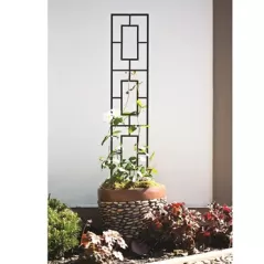 Panacea 46" Contemporary Pot Trellis Black