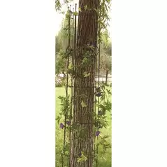 Panacea 72"x10" Semi Round Art & Crafts Trellis Black