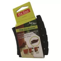 Plant Stand Pot Toes 6pk Black Clip Strip