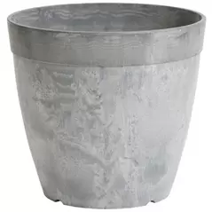 Artstone 8" Round Dolce Planter Grey