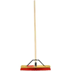 Corona 24" Push Broom with 3" Bristles 60" Bamboo Handle