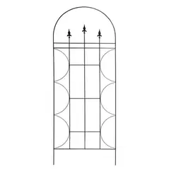 Deer Park 72" x 30" Finial Trellis Black