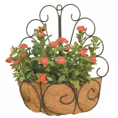 Deer Park Peacock Wall Basket With Coco Liner